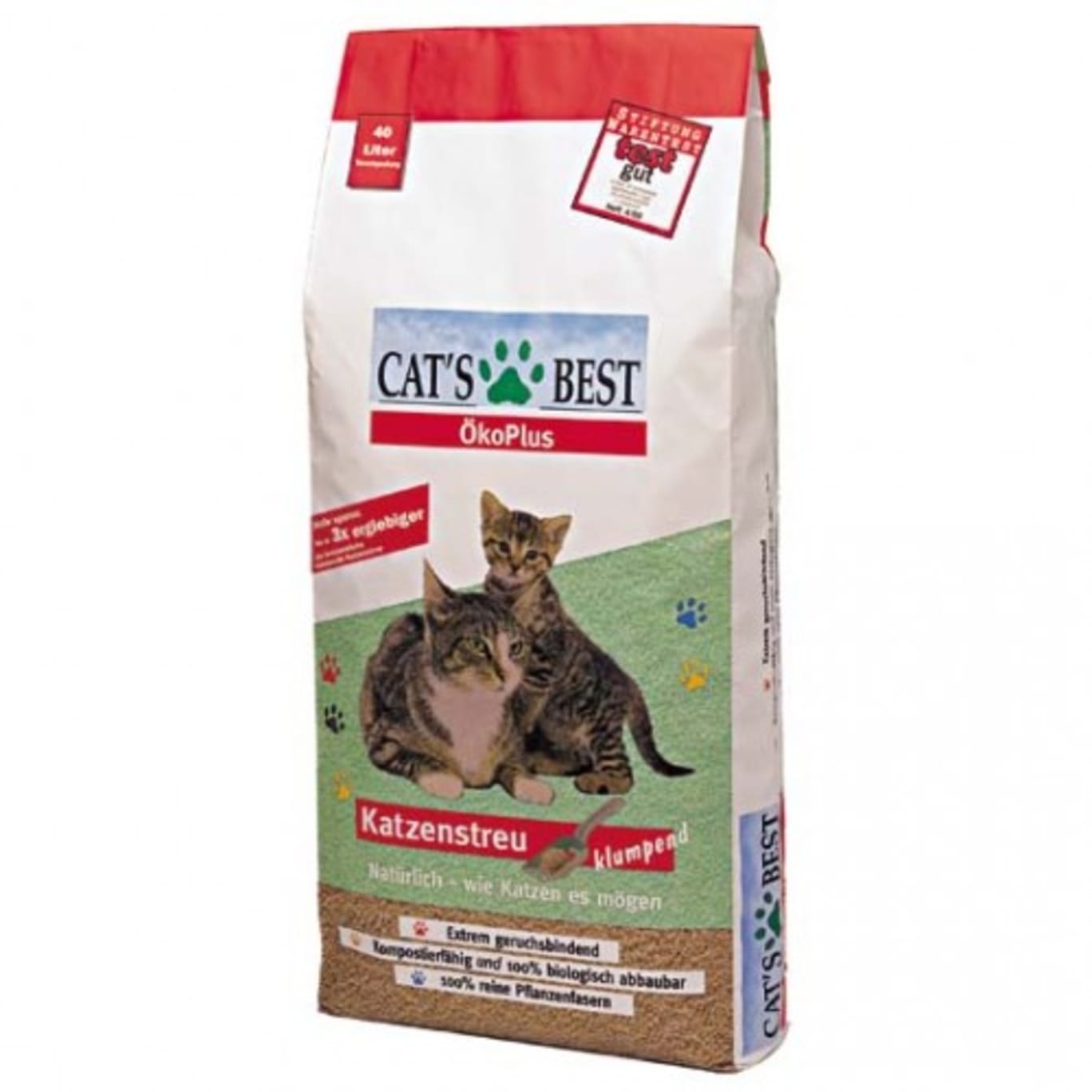 Erase easily curve Cat's Best Oko Plus 40 L, Cat`s best, Oko Plus Cat's Best - Asternut  ecologic litiera - catshop.ro